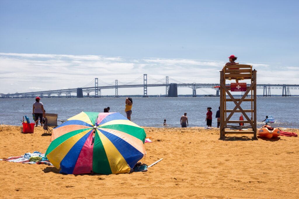 Sandy Point State Park beach