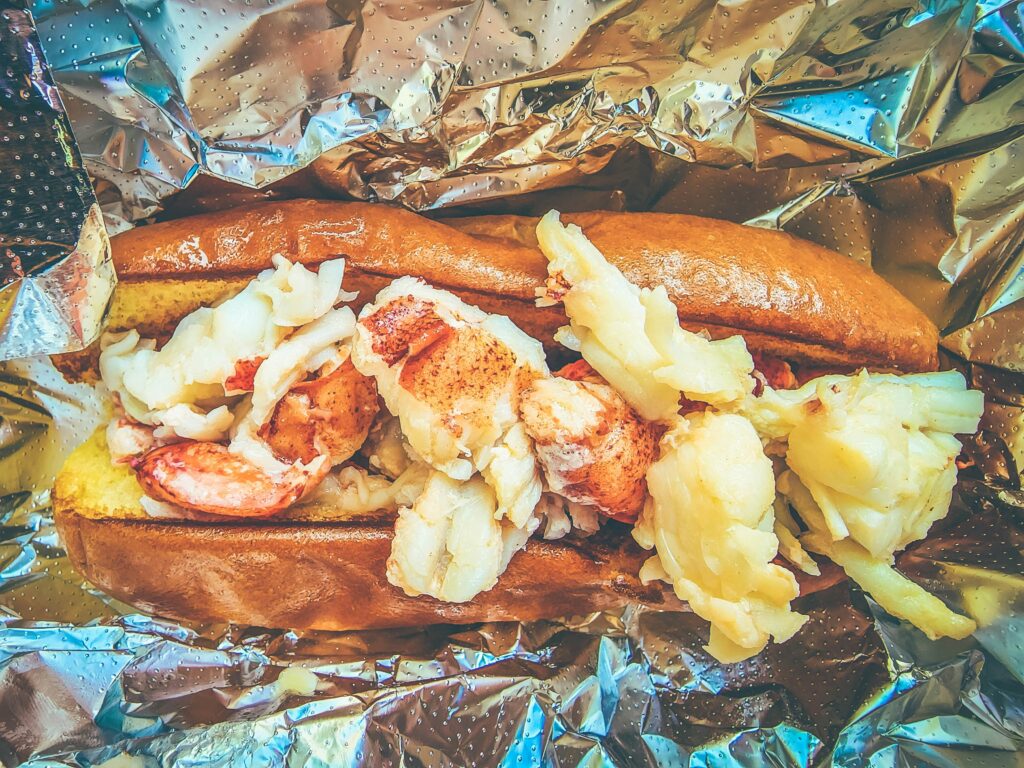 A classic lobster roll in Boston