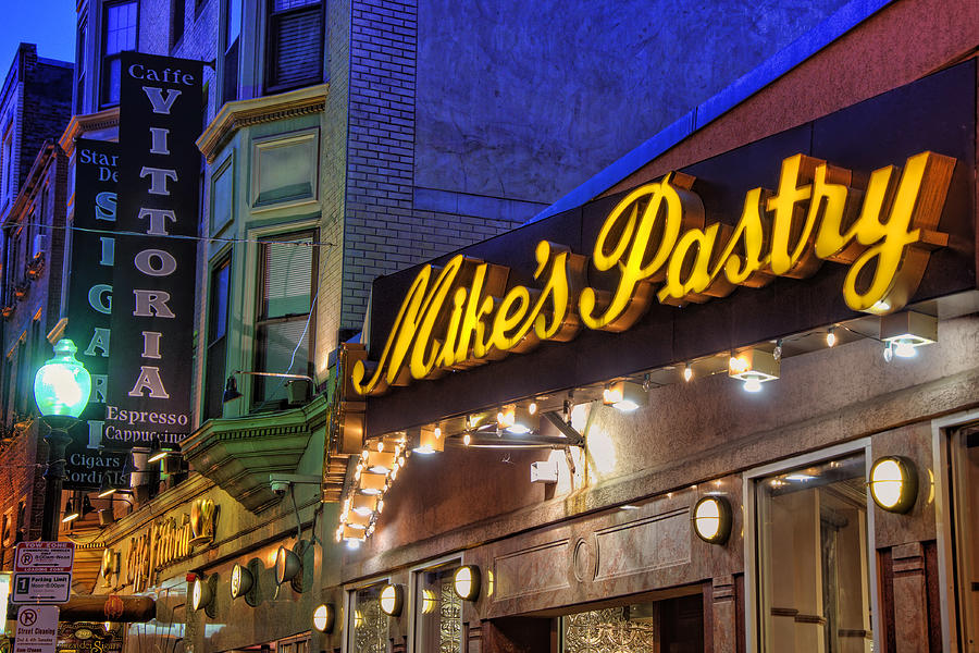 Mike's Pastry in North End Boston is famous for its cannolis